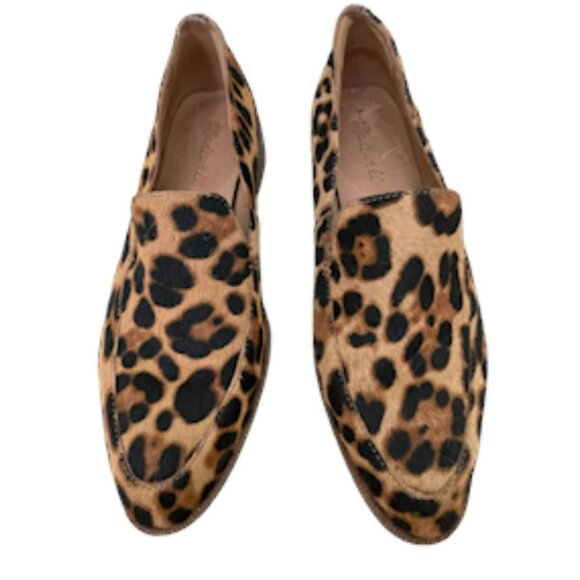 Madewell The Frances Loafer in Leopard Calf Hair Truffle Multi Color Size 7 - Picture 2 of 15